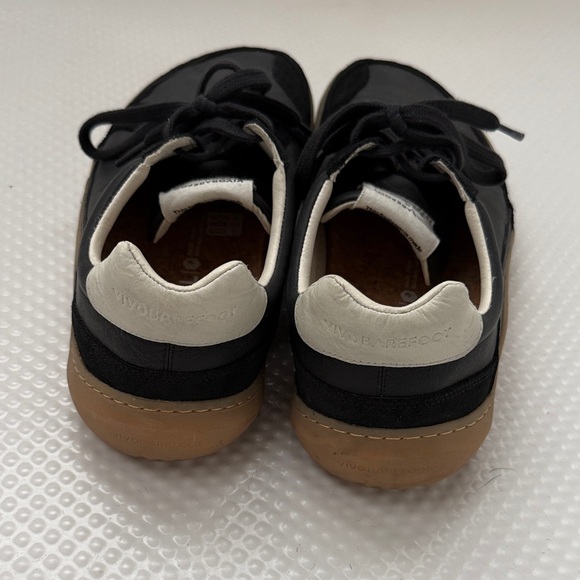VivoBarefoot Black Gum Gobi Leather Sneakers - Picture 3 of 5